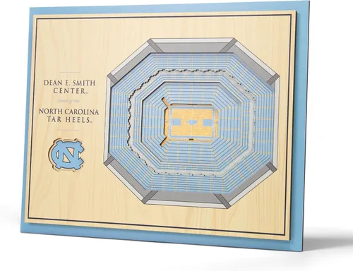 Vista 46 de YouTheFan - Póster para pared de la NCAA, vista de estadio en 3D de 5 niveles, Marrón