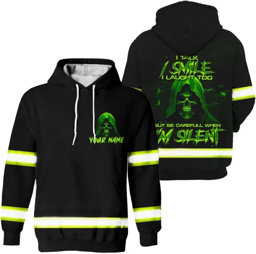 Vista 38 de Maddly Polo de alta visibilidad con diseño de calavera y bandera de Estados Unidos, ropa de trabajo patriótica con nombre personalizado