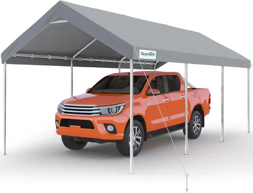 Vista 11 de Quictent Toldo de Cochera Resistente de 10x20 pies Carpa Galvanizada para Automóvil Refugio de Garaje al Aire Libre para Botes con Estructura