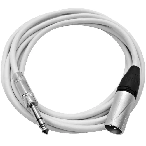 Vista 10 de Seismic Audio - SATRXL-M2 - Cable de conexión XLR verde de 2 pies macho a 1/4" TRS