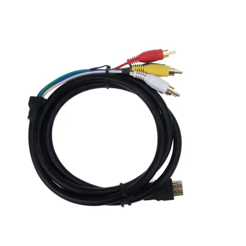 Vista 3 de MaxLLTo Cable componente negro de alta definición HDMI macho a 5 RCA AV Audio Video RGB Cable componente con conectores chapados en oro para HDTV