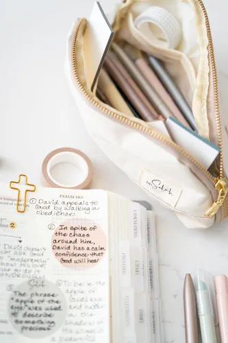 Vista 5 de Mr. Pen- Conjunto de diario bíblico (colección Selah) Complete Faith Journaling Kit with Highlighters, Pens, Sticky Notes, Tabs, Washi Tape &