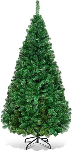 Vista 27 de GOFLAME Árbol de Navidad artificial de 4 pies con soporte de metal plegable