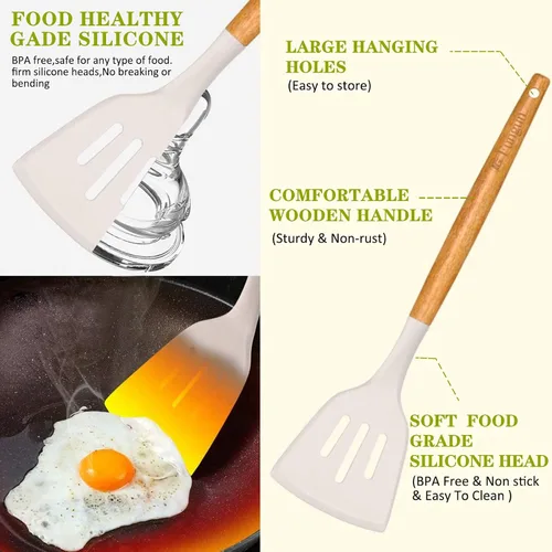 Vista 7 de Fungun - Juego de utensilios de cocina de cocina, 35 piezas, utensilios de cocina antiadherentes, juego de espátula, juego de utensilios de cocina
