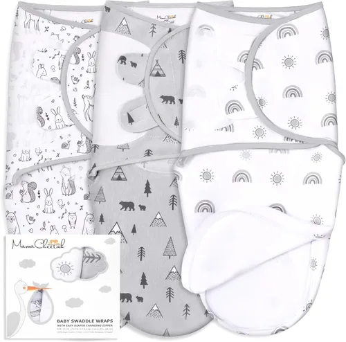Vista 20 de Mama Cheetah Saco de envolver para bebés prematuros, saco de dormir orgánico para bebés prematuros, manta para envolver prematuros, envolturas