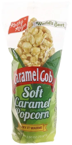 Vista 4 de Caramel Cob Soft Caramel Popcorn – 16 barras envueltas individualmente de 2.5 onzas – Sin gluten, sin maní ni nueces de árbol – Apto para microondas
