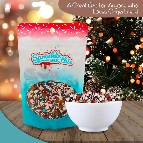 Vista 2 de Mezclas de chispas de Navidad elegantes - Chispas festivas para decorar galletas, decorar pasteles, hornear o chocolate caliente - Chispas