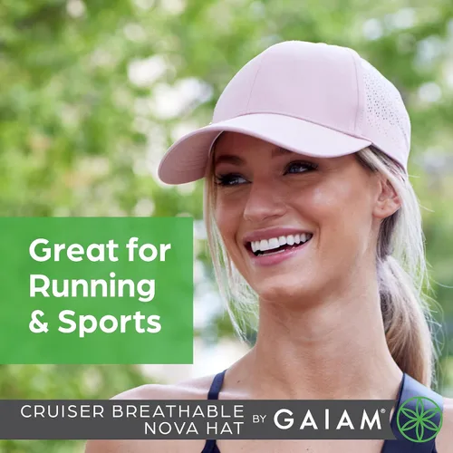 Vista 2 de Gaiam - Gorra transpirable para mujer, visera preformada, tamaño ajustable para correr