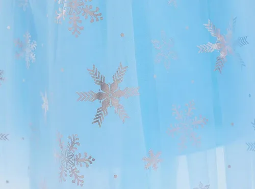 Vista 8 de OMFIONES Elsa - Vestido de princesa de Frozen para niñas, disfraz de Halloween, fiesta de cumpleaños con accesorios