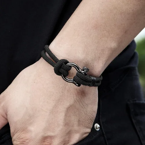 Vista 7 de CHICING Pulsera To My Son regalo de mamá y papá siempre estaré contigo pulsera significativa hecha a mano regalos de cumpleaños y graduación
