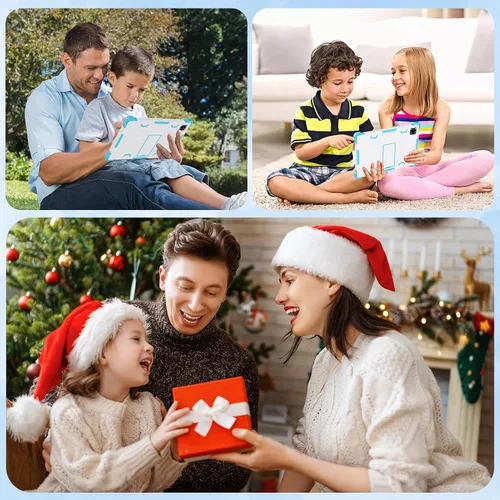 Vista 7 de Tablet para niños de 10 pulgadas Android 14 con funda protectora, Octa-Core, 10GB+64GB/512GB expandible, batería de 6000mAh, WiFi, BT, control