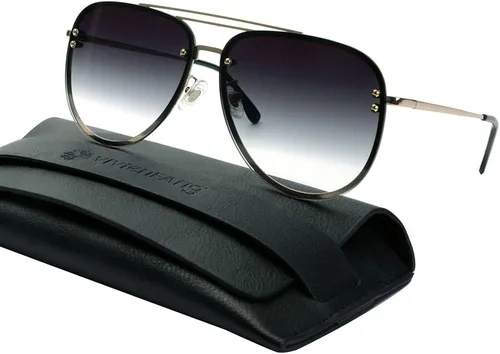 Vista 4 de Premium Rimless Oversized Aviator Sunglasses for Women, Polarized PC Lens UV Protection Womens Shade VF2203