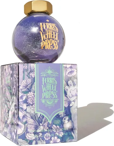 Vista 56 de Ferris Wheel Press Tinta, Ferritales Edición Limitada, La Sinfonía Crepúsculo, Índigo con Brillo Azul, Botella de Tinta para Pluma Estilográfica