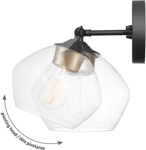Vista 8 de Globe Electric Covington aplique de pared para exteriores, color negro 44214
