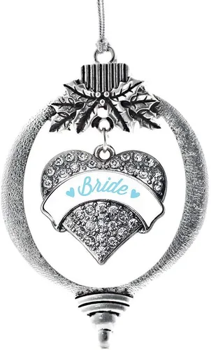 Vista 140 de Inspired Silver - Adorno con dije de hermana gemela - Adornos navideños de plata con circonitas cúbicas