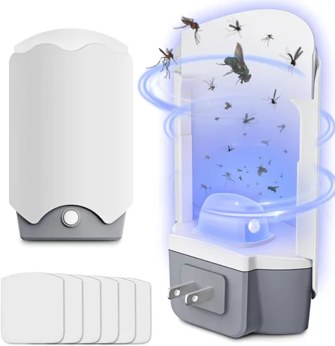 Vista 8 de Forhimn - Trampa para moscas de interior 1 paquete y 3 recargas de tarjetas adhesivas – Trampa para insectos voladores, trampa para moscas