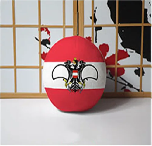 Vista 19 de Polandball Countryballs Muñeco de peluche Ucrania España Hungría Portugal Rumanía Grecia Austria México Polonia Ball (15,3.8 pulgadas)