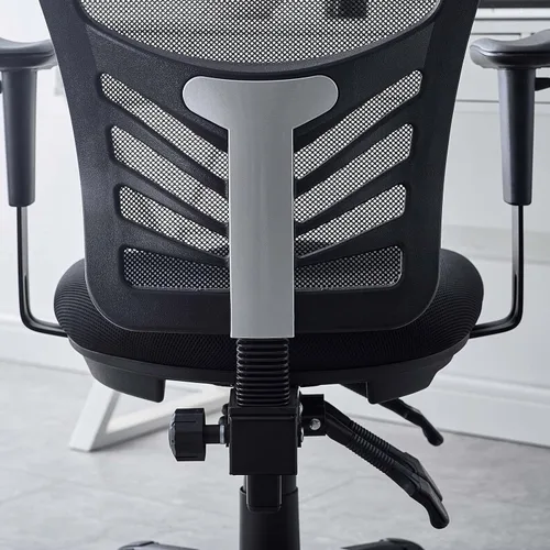 Vista 12 de Modway EEI-757-BLK Silla de oficina ergonómica articulada de malla en negro Color negro.