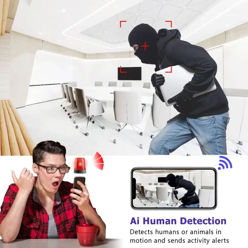 Vista 4 de Cámaras pequeñas Cámara oculta Cámara inalámbrica WiFi al aire libre Mini Cam Pequeña cámara inalámbrica de seguridad para el hogar Camears Niñera