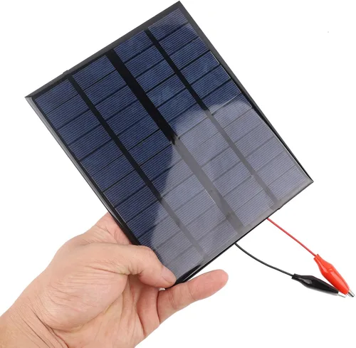 Vista 6 de 2 paneles solares de 12 V, 3.6 W, 12 V, 300 mA, pequeños paneles solares de polisilicio epoxi, módulo de celda solar de polisilicio con clip