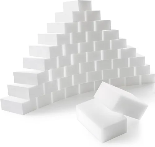 Vista 13 de Trendbox Paquete de 50 esponjas de melamina mágicas de limpieza en espuma de melamina a granel para platos, esponjas borradoras para limpieza