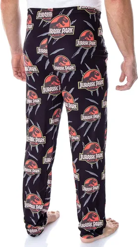 Vista 3 de Bioworld Jurassic Park - Pantalones de pijama para hombre con estampado de pareja