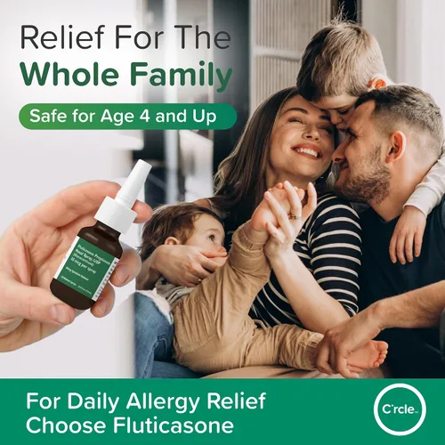 Vista 7 de Fluticasone - Aerosol Nasal para Alivio de Alergias – 24 horas sin somnolencia – Aerosol nasal para alivio de alergias sinusales – Fuerza