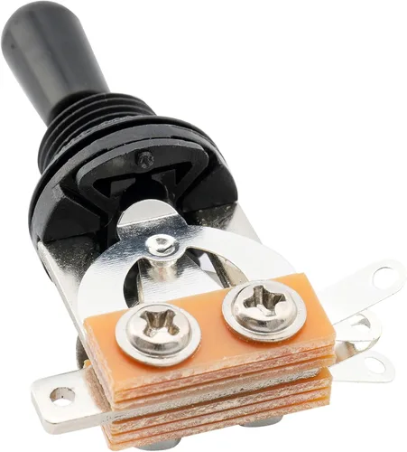 Vista 4 de Musiclily Basic Metric - Interruptor de palanca de guitarra recta corta de 3 vías para guitarra eléctrica estilo LP, parte superior negra con punta