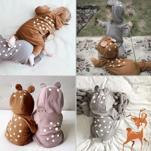 Vista 38 de Simplee Kids Enterizo con diseño de conejo de Pascua con capucha, para bebé, overol con cremallera y orejas largas
