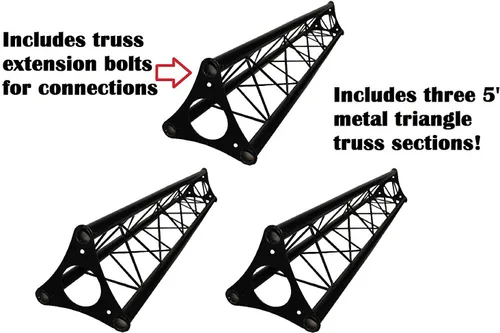 Vista 3 de 15 'de ancho de manivela triangular trussing móvil DJ iluminación braguero sistema triángulo 10 "diámetro trussing en lugar de 6" como otras marcas