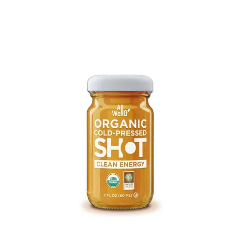 Vista 2 de AllWellO Organic Clean Energy Shot, ginseng, impulso sin cafeína, 2 fl oz, 12