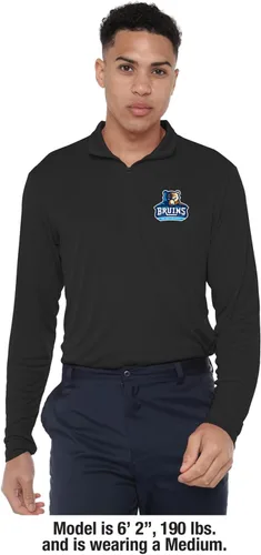 Vista 3 de Official NCAA Collegiate Men's Active Sport Quarter Zip Pullover, Left Chest Logo Black Collection