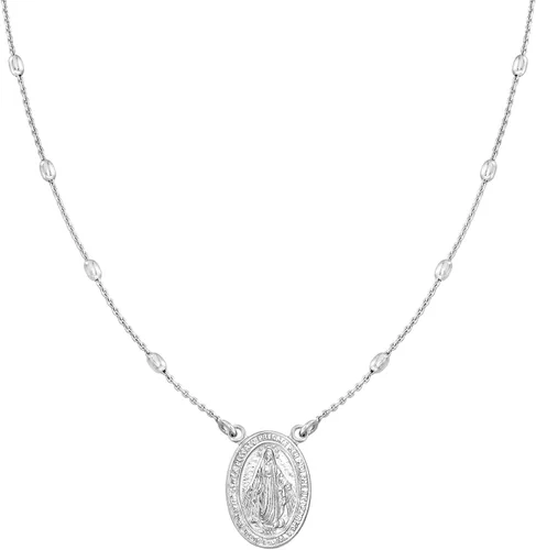 Vista 7 de Ross-Simons Italian Sterling Silver Miraculous Medal Bead Station Necklace