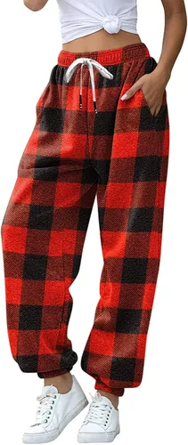 Vista 2 de Pantalones deportivos de yoga para mujer, de cintura alta, cómodos, holgados, para entrenamiento, holgados, para descansar