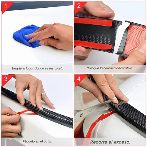 Vista 5 de Blilo Kit de alerón para maletero de automóvil, kit universal de barra de tira de ala trasera automotriz de 4.9 pies, instalación sin perforaciones