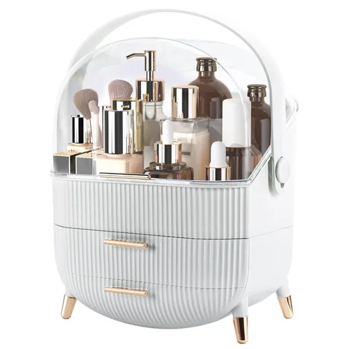 Vista 10 de Organizadores y almacenamiento de maquillaje, organizador de maquillaje para tocador, organizadores de cosméticos para el cuidado de la piel