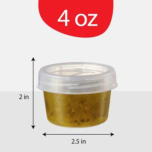Vista 4 de PLASTICPRO Paquete de 6 recipientes de almacenamiento de alimentos con tapa giratoria con rosca transparente, recipientes reutilizables