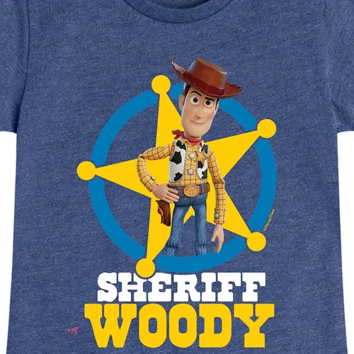 Vista 3 de Disney - Toy Story - Sheriff Woody - Camiseta gráfica de manga corta para niñas pequeñas y jóvenes
