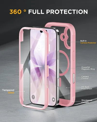 Vista 293 de Miracase Serie de vidrio para iPhone 11 de 6.1 pulgadas, funda protectora de cuerpo completo resistente mejorada con protector de pantalla de vidrio