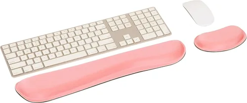 Vista 9 de Mind Reader Juego de reposamuñecas ergonómico para teclado y mouse, accesorio para juegos, espuma viscoelástica, 16.75 pulgadas de largo x 3