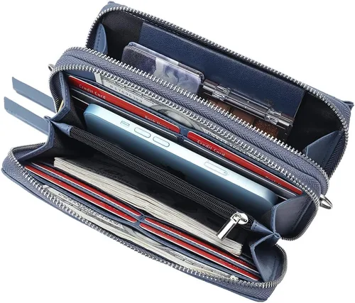 Vista 8 de Lanyani Cartera Cruzada RFID con Correa de Muñeca y Bolsillo para Teléfono para Mujeres de Cuero Vegano
