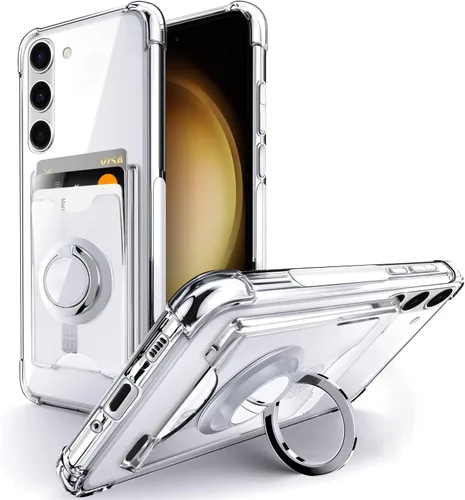Vista 36 de Shields Up Funda para Samsung Galaxy S10, Galaxy S10, funda minimalista con tarjetero [3 tarjetas] y soporte de anillo, [protección contra caídas]