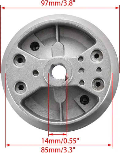 Vista 2 de WOOSTAR Volante de Reemplazo para SYX MOTO 2 Tiempos 47cc 49cc 50cc Bicicleta de Cross Mini Bicicleta de Bolsillo China ATV 4 Ruedas Quad