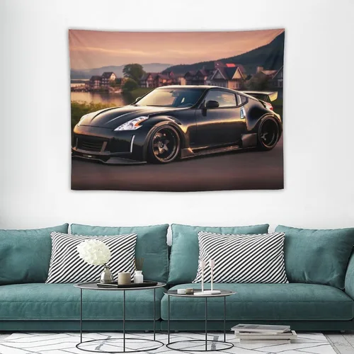 Vista 3 de josnmre 370z Jdm - Tapiz japonés para colgar en la pared para dormitorio, arte estético, decoración del hogar, dormitorio, aula, sala de estar