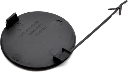 Vista 7 de Cubierta de gancho de remolque delantero compatible con Jeep Renegade 2015-2019 Parachoques delantero Gancho de remolque Cubierta de tapa negra
