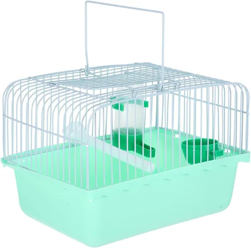 Vista 11 de VANZACK Jaula de pájaros portátil para transportar pájaros jaula de loro para mascotas, cacatúa, loro de viaje, transportador de viaje para Azul