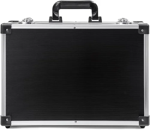 Vista 3 de maleta rígida de aluminio de 14" con inserto de espuma personalizable DIY (interior de 13 x 9 x 4")