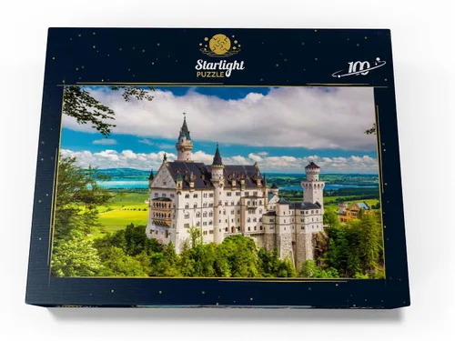 Vista 4 de MyPuzzle Neuschwanstein Castle On A Summer Day in Germany - Rompecabezas prémium de 100 piezas para adultos