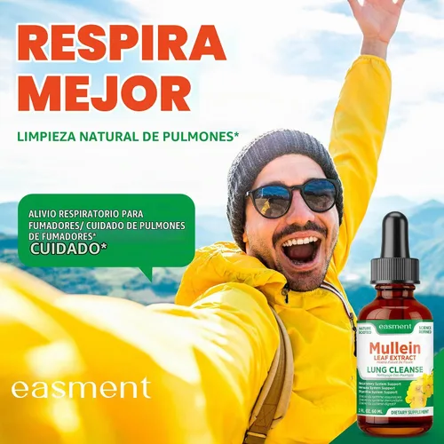 Vista 3 de Extracto de hoja de gordolobo para pulmones: gotas de gordolobo para los pulmones