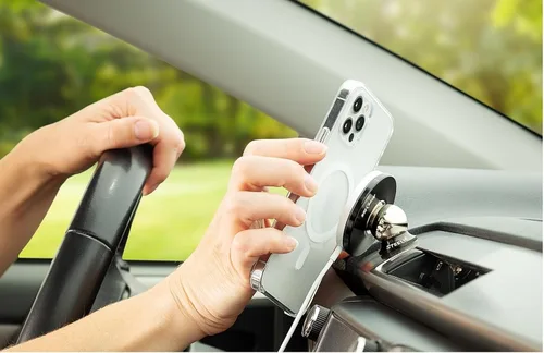 Vista 3 de Soporte universal para teléfono magnético/orbiter Plus para tablero – Soporte de coche totalmente metálico compatible con imanes dentro de iPhones